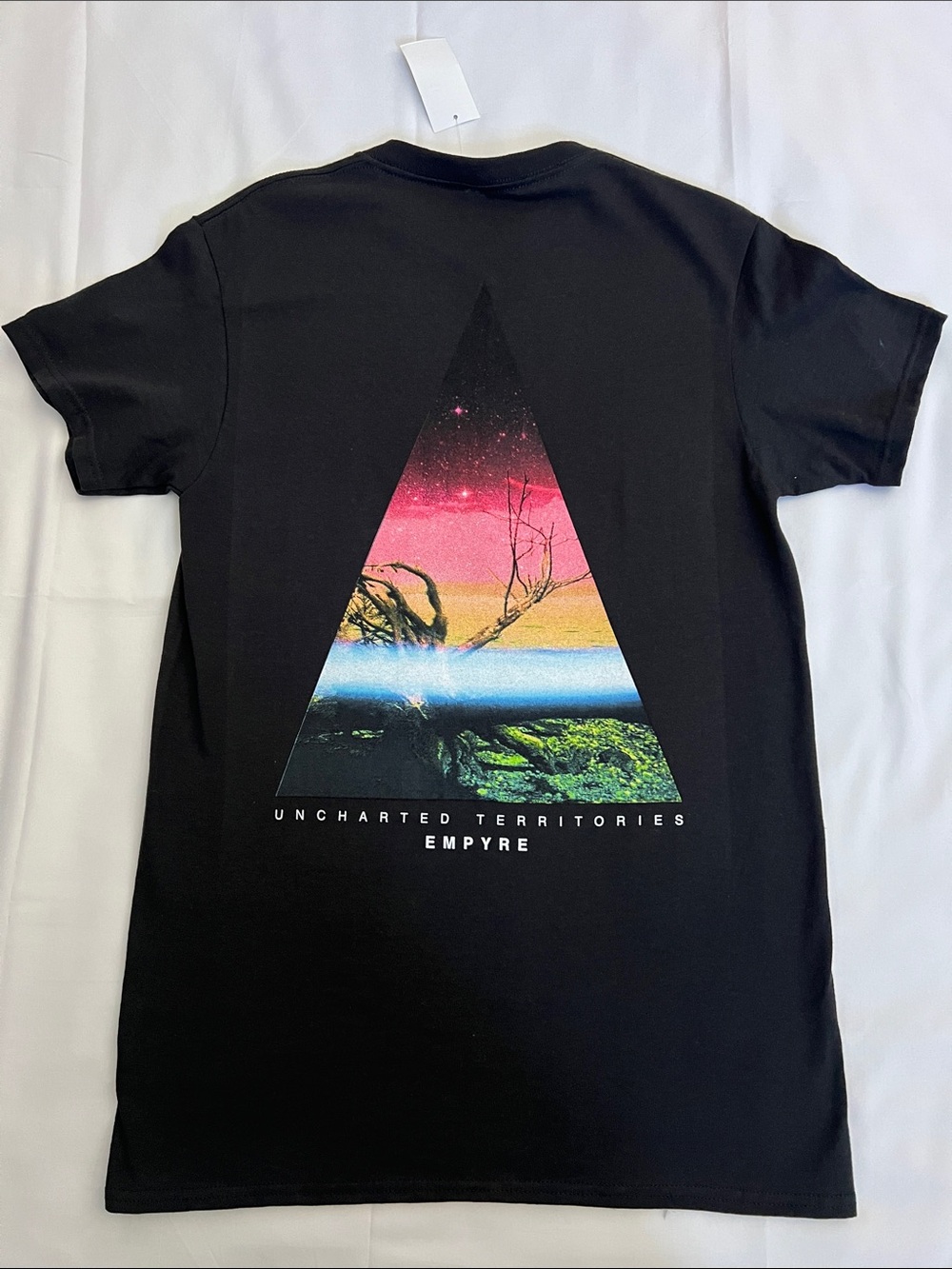 Zumiez Black Short Sleeve Tee with Small Rainbow Triangle Graphic